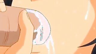 Manga Porn honey in ebony uniform is getting both of her fuck-holes drilled at the same time