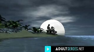 Anime Porn honey is deep throating wood under the waterfall and doing her greatest to make it erupt