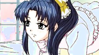 Anime Porn maid and 2 fuck sticks for her fuckholes - an additional spicy all lady anime porn threeway