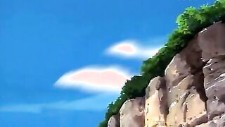 Blessed looking anime porn step-sister and her 2 junior brothers having joy at the beach