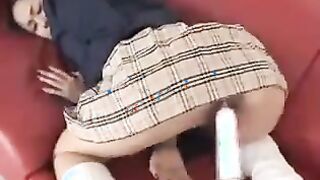 College woman from japan gets a vibing faux-cock to take care of all of her stresses