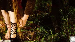 Real opera singer corded up, knocker lashed, and donk plugged while she performs