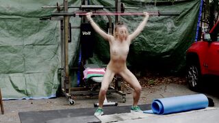 BEHIND THE SCENES - Exhibitionist, Lora Cross's Savage Outdoor Exercise