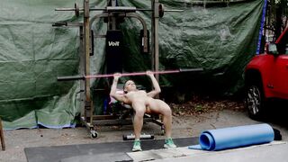 BEHIND THE SCENES - Exhibitionist, Lora Cross's Savage Outdoor Exercise