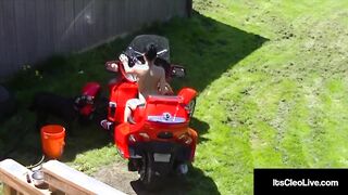 Bare Super-Cute Webcam Gal Its Cleo Rails Handsome Cycle, Backside Buttplug & Stimulating Fake Penis!