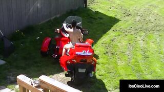 Bare Super-Cute Webcam Gal Its Cleo Rails Handsome Cycle, Backside Buttplug & Stimulating Fake Penis!