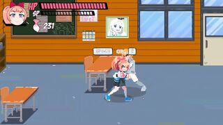 BONUS Lustful City Dolls [Hentai pixel game] Fellate and jizz in hatch episode