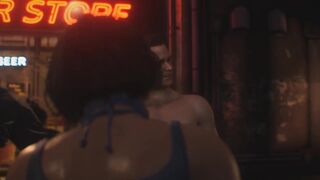 Dame with meaty humungous baps and swimsuit in the zombie world | Porn game