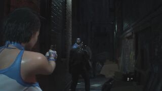 Dame with meaty humungous baps and swimsuit in the zombie world | Porn game