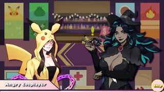 ConQuest [Hentai game] Cosplayer super-naughty boning in the bushes in a convention sumptuous pikachu costume play