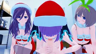 Three Hentai Girl #ANIIME ORGY #HENTAI SEX SCENE