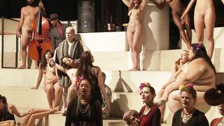 Naked Performance. Tableau Vivant of The Delirium Constructions Dumbo Arts Jamboree 2010