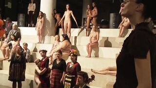 Naked Performance. Tableau Vivant of The Delirium Constructions Dumbo Arts Jamboree 2010