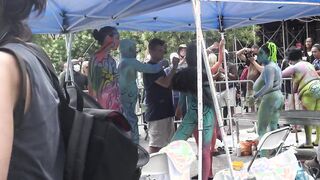 Figure Painting Day 2021. Nude Performance Outdoors from NewYork