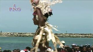 African folk dancing on the beach