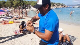 Fresh coconuts on the beach - Cala Bassa Ibiza